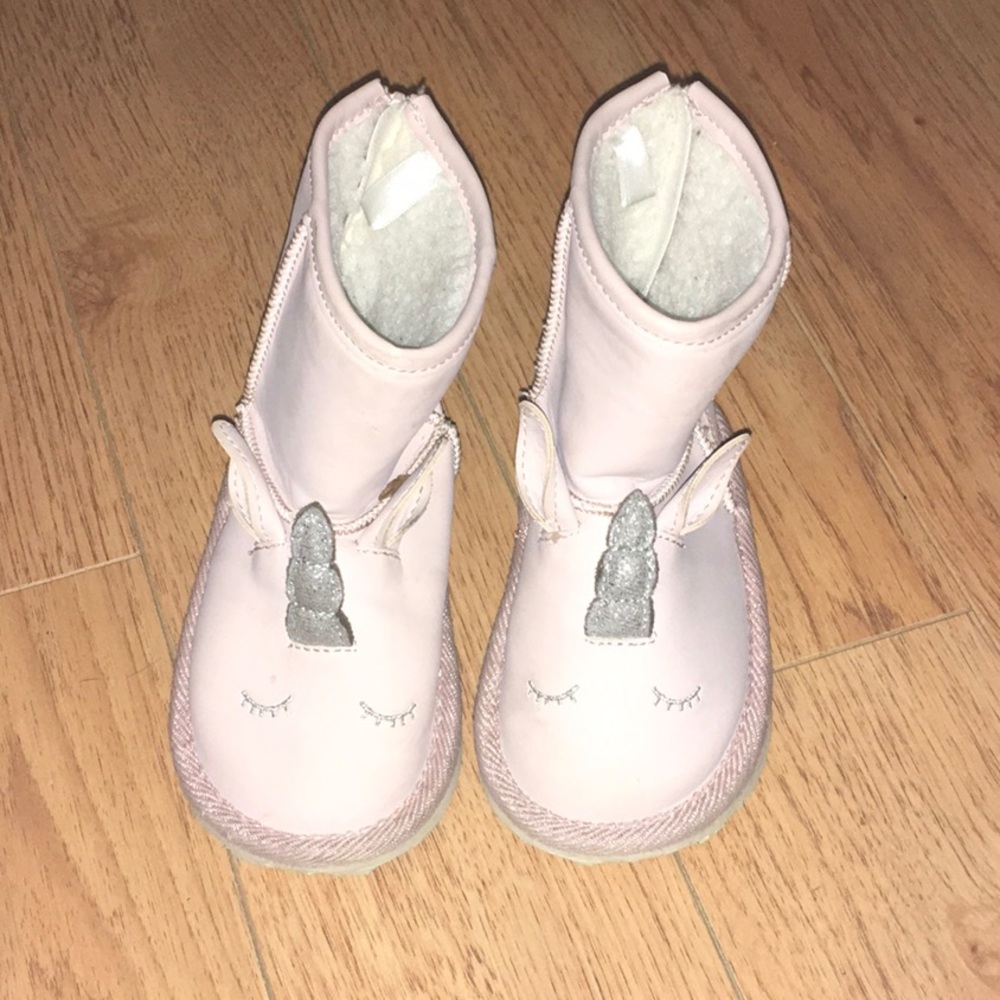 Baby Gap Girl’s Toddler Winter Unicorn Boots Sz 7
